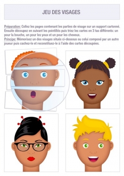 Jeu des Visages à imprimer & découper pour enfant