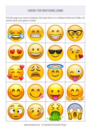 Printable Emoji for matching game