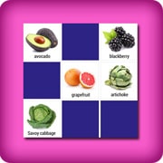 Matching game with Fruits and Vegetables Matching game with Fruits and Vegetables