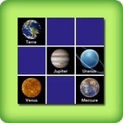 Memory game for adults - planets - online and free