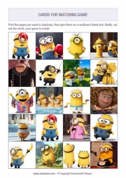 Cost-free printable memory online games photo about Minion Printable Cutouts known as Absolutely free printable memory game titles