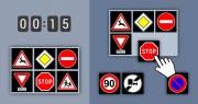 Jeu de mémoire - grilles d'images - panneaux routiers Jeu de mémoire - grilles d'images - panneaux routiers