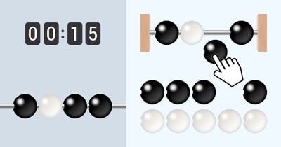 Abacus game - black and white - online & free