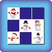 Matching game for kids with traps - snowman - online and free
