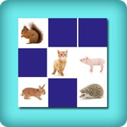 Matching game animals for toddlers - online and free