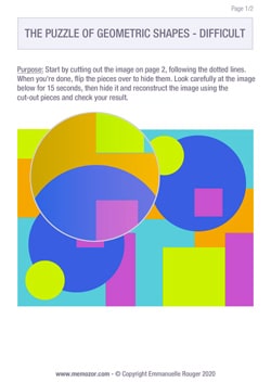 Memory game - Geometric shapes difficult to print Memory game - Geometric shapes difficult to print