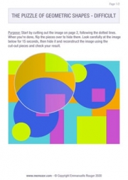 Memory game - Geometric shapes difficult to print