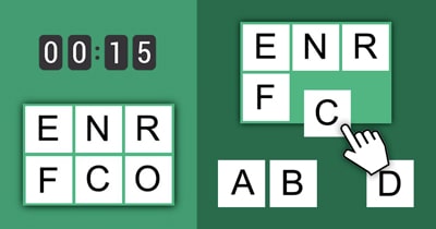 Jeu de la Grille des Lettres de l'alphabet - en ligne et gratuit