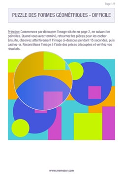 Jeu de mémoire - Figure géométrique difficile à imprimer