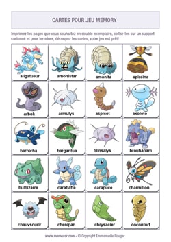 Cartes Pokémons à imprimer