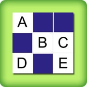 Permainan memori dengan huruf alfabet