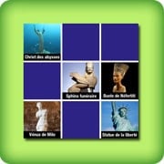 Memory adult game - famous statues - online and free