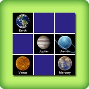 Matching game for adults - planets - online and free