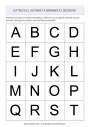 Jeu de memory à imprimer pour les enfants - lettres de l'alphabet Jeu de memory à imprimer pour les enfants - lettres de l'alphabet