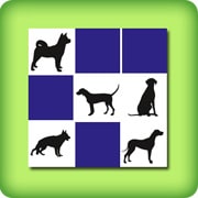 Matching game for adults - black dogs - online and free
