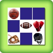 Matching game adults - Sports objects - online and free