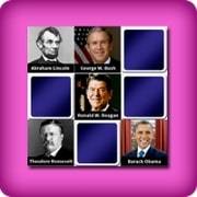 Grand jeu de memory - Nom des présidents des Etats-Unis