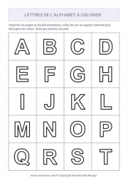 Lettres de l'alphabet à imprimer et colorier Lettres de l'alphabet à imprimer et colorier