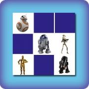 Jeu de memory pour enfants - Droïds et robots Star War - en ligne et gratuit