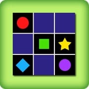 Memory game for adults - colorful shapes - online and free