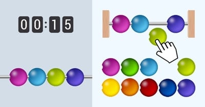 Abacus game - 9 colors - online & free