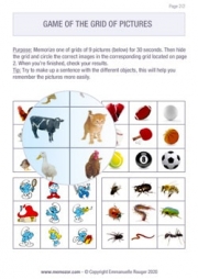 Memory game - Grids of pictures (kids) to print