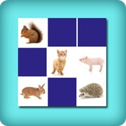 Jeu de memory pour bébé avec des animaux