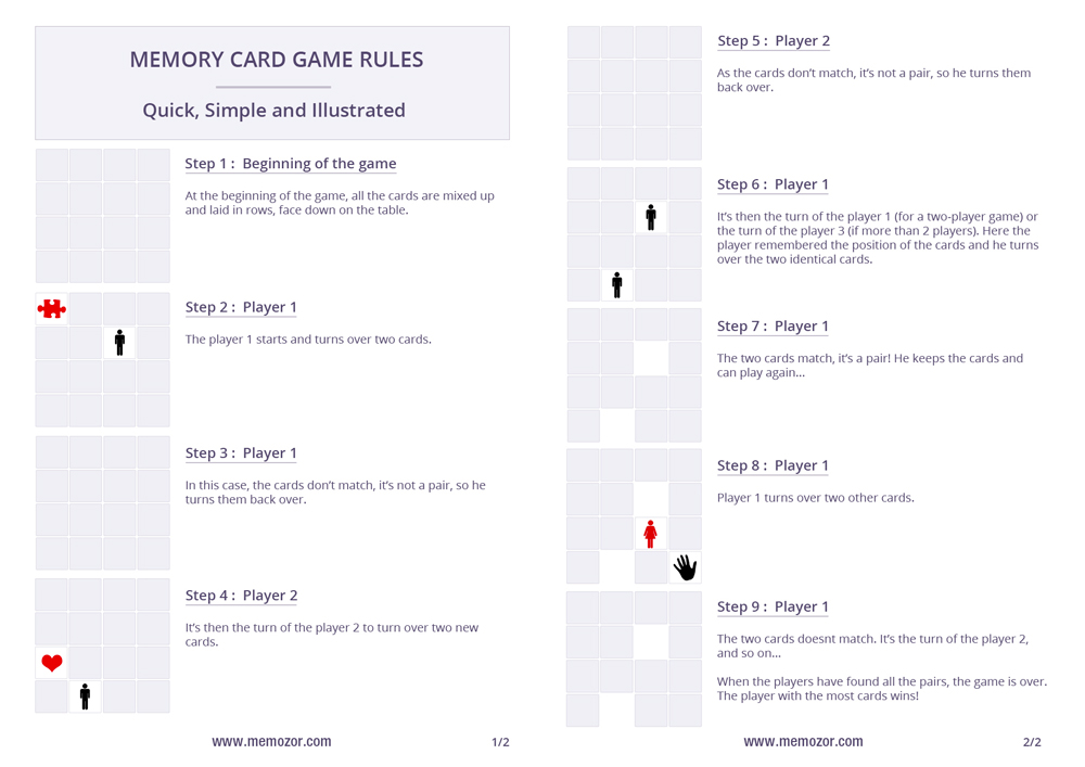 Concentration Card Game - Match the Pair Memory Card Game Online