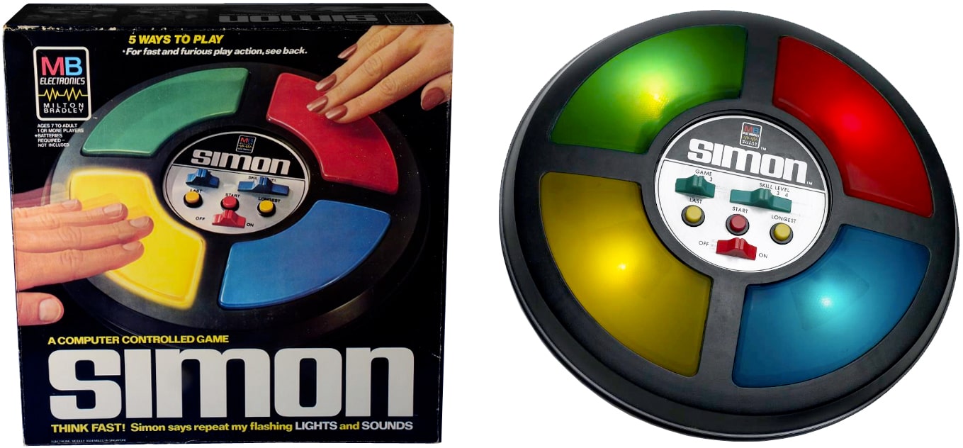 Simon Classic Handheld Game with Lights and Sounds Electronic Memory Game for Kids Ages 8 and Up 