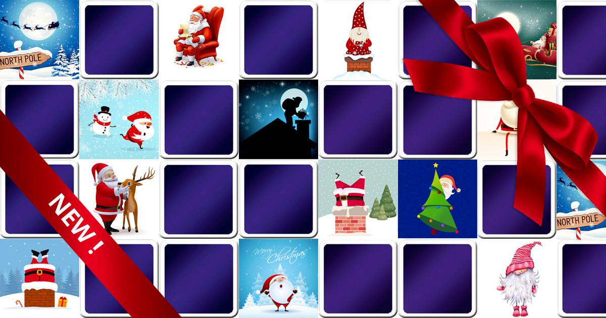 Play matching game for kids - Santa Claus - Online & Free | Memozor