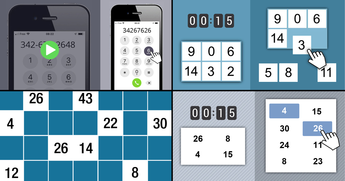 Numbers Memory Games Online Free Memozor