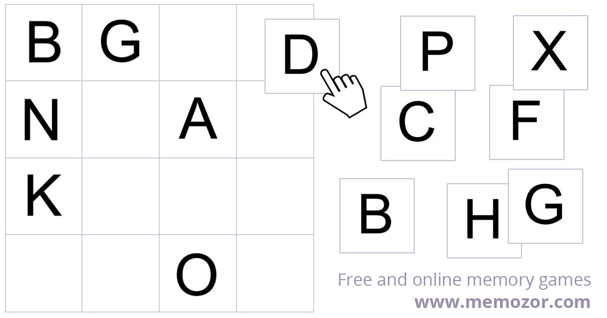 Online and free memory games grids of pictures to memorize for adults