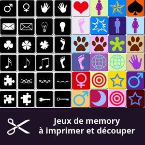 Jeux de memory à imprimer pour les adultes - gratuits