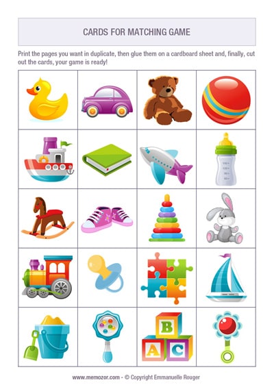 Baby Objects Printable Free