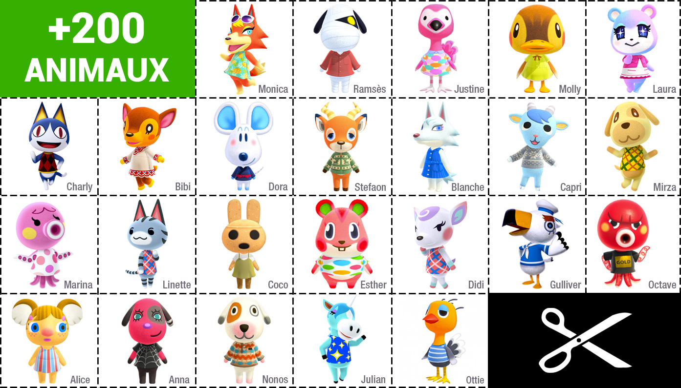 Cartes Animal crossing à Imprimer - Gratuit