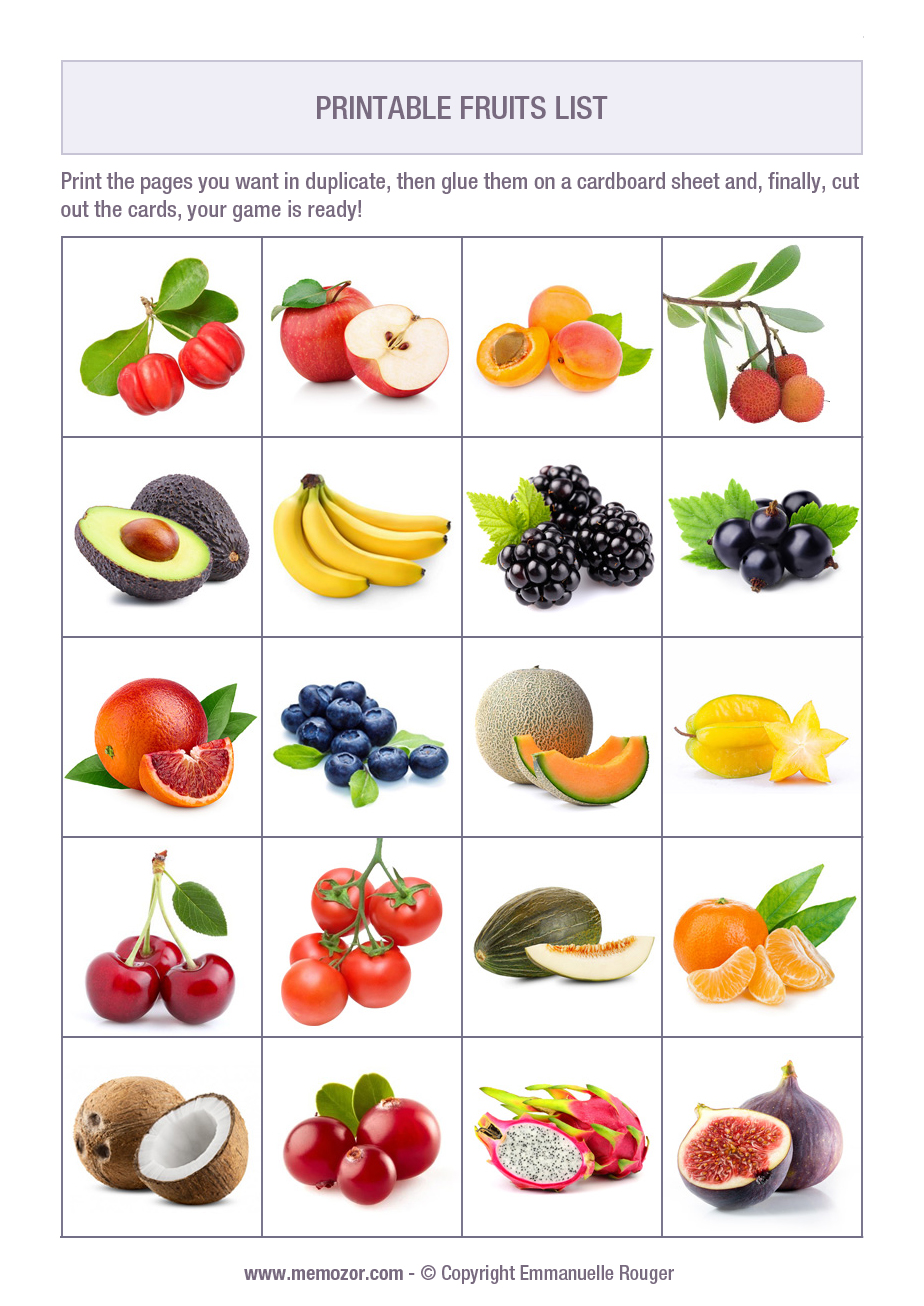 Free Printable Pictures Of Fruit And Vegetables Printable Word Searches