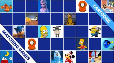 Cartoons Matching games