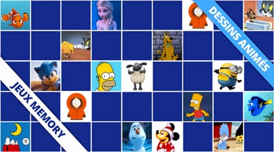 Jeux de memory avec les dessins animés - en ligne et gratuits Jeux de memory avec les dessins animés - en ligne et gratuits