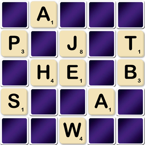 Grand jeu de memory avec les lettres du Scrabble