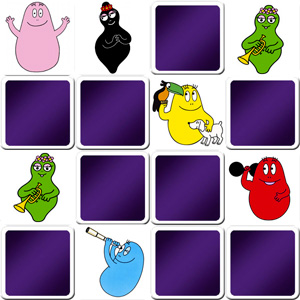 Jeu de memory pour bébé - la famille Barbapapa