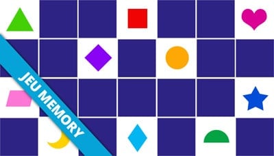 Jeu Memory Formes géométriques