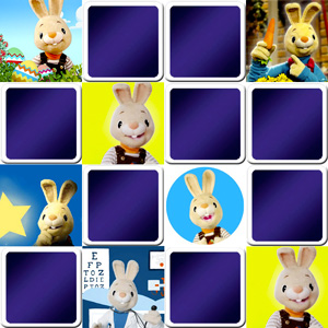 Jeu de memory pour bébé - Henri le lapin