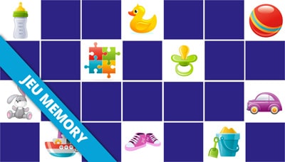 Jeu de memory pour bébé - objets familiers Jeu de memory pour bébé - objets familiers