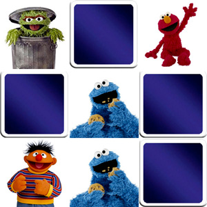 Jeu de memory pour bébé - sesame street