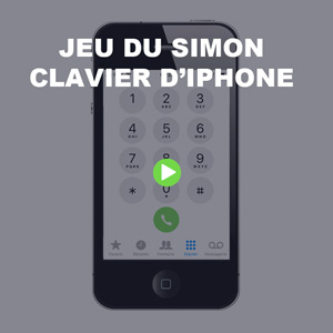 Jeu Simon avec clavier d'Iphone