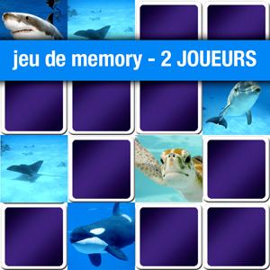 Jeu de memory pour 2 joueurs - animaux marins