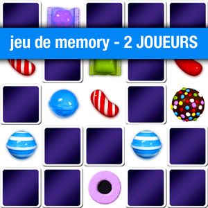 Jeu de memory pour 2 joueurs - Candy crush