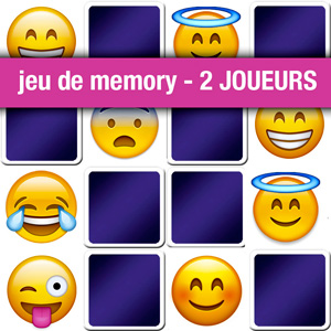 Jeu de memory pour 2 joueurs - emoji