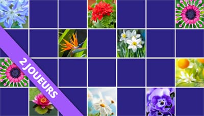 Jeu de memory pour 2 joueurs - fleurs