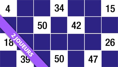 Jeu de memory pour 2 joueurs - nombres
